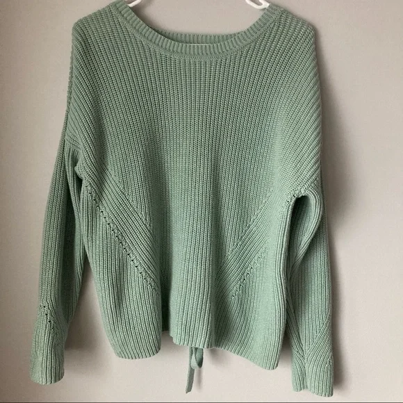 Lucky Brand Lace Up Back Boho Sweater - Picture 2 of 6